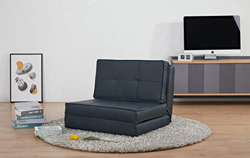 Sesselseller24 Fauteuil Convertible chauffeuse Convertible Plusieurs Couleurs (Petit Anthrazit)