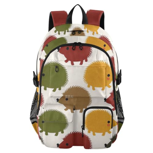 Mochila para laptop alegre de erizo beige que alegra tu rutina