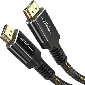 KabelDirekt – 8K/4K HDMI-2.1-Kabel – 1, 5m – bruchfeste Metallstecker und Braiding-Ummantelung (8K@60Hz, Ultra High Speed/48G, neuester Standard, optimal für PS5/Xbox, Monitor/TV/Beamer, schwarz)
