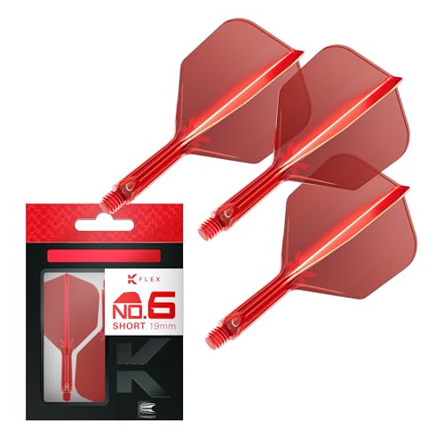 Image of Target Darts K Flex Integrated Dart Flight and Shaft, No.6 | 3-Pack K-Flex - No. 6, Kflex Precision-Molded 2-in-1 Dart Flights and Dart Shaft | Professional Dart Accessories