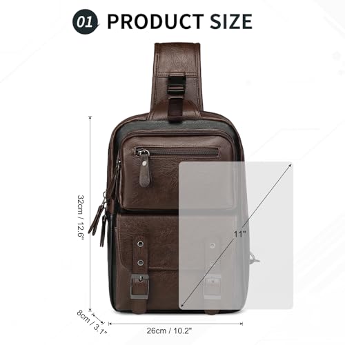 Image of Convertible Sling Bag Crossbody Backpack, Bags with Headphone Jack Shoulder Bag