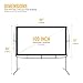 KHOMO GEAR Portable Projector Screen - 100 Inch Projector Screen with Stand - Outdoor and Indoor Projector Screen for Movie Nights, Home Theatre, and Presentations - Front and Rear Projection Screen