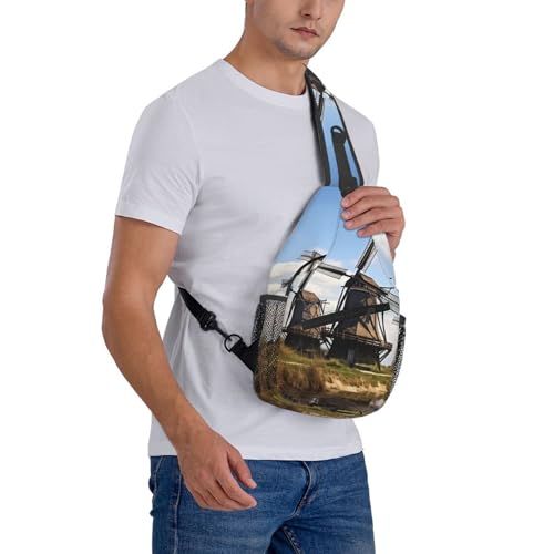Mochila tipo sling negra para senderismo y outdoor miniatura 7