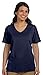 Hanes Relaxed Fit Women's ComfortSoftÂ V-neck T-Shirt, 2XL-Navy