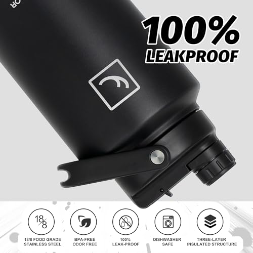 Image of NATURE PIONEOR 1 Gallon (128oz) Insulated Water Bottle Jug with Carrier Bag