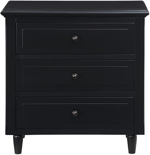 Miniatura 6 de Harper & Bright Designs Mesita de noche con dos estantes integrados y un almacenamiento abierto, diseño de carga USB, mesa de noche de madera, mesa