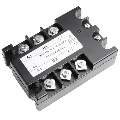 Relais statique triphasé SSR 80A avec couvercle de protection commutable en AC - 3