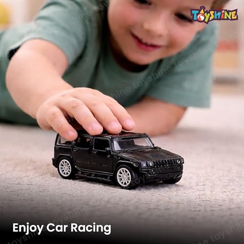 Image of Toyshine 1:32 Scale Die Cast Racing H2 Model Vehicle Toy Car with Pull Back Function Along with Opening Door Feature for Kids Boy Girl 3+, Black