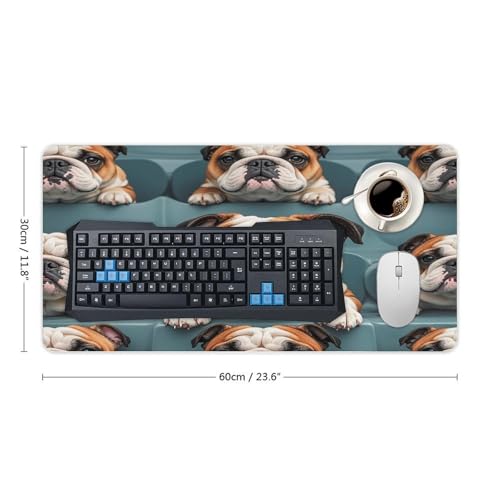 Funny English Bulldog Desk Pad grande 30x60 cm miniatura 2