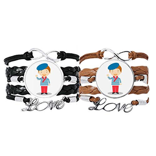 Pulsera de cuerda de cuero ideal como detalle romántico para aniversarios de parejas