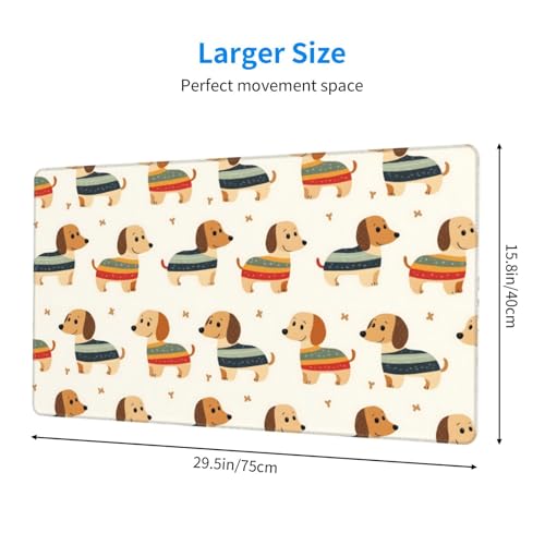 Tapis de bureau en caoutchouc teckel stable pour ordinateur - 2