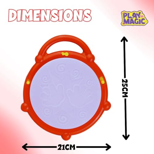 Image of PlayMagic 3D Flash Drum Toy with Flash Light & Musical Sound Instrument|3 X AA Battery Operated (Not Included)|Learning & Educational Baby Toy|Birthday Gift for Kids 3 Years +|Made in India| Mickey