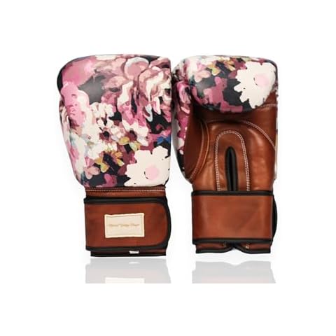 Modest Vintage Player Ltd. PRO Floral Leather Boxing Gloves (Strap Up) Limited Edition (12oz S/M) Cover