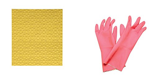 Scotch-Brite Gloves Large Pack of 1, Sponge Wipe Large Pack of 3