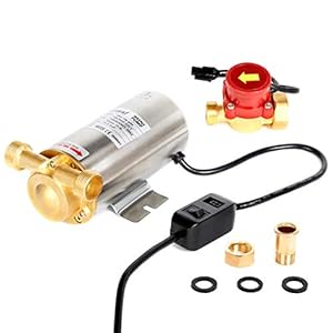 Nordstrand 90W Hot and Cold Water 1 Bar Pressure Booster Pump – for Shower Home Garden Irrigation Washing Machine…