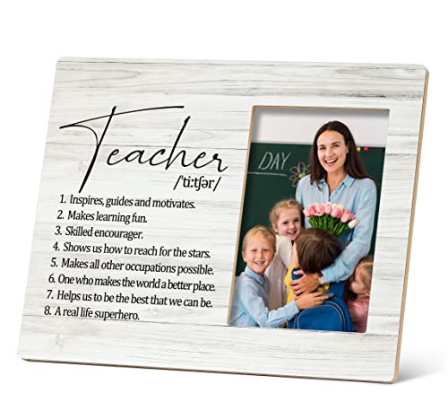 Sradmo Teacher Definition Picture Frame,Teacher Appreciation Gifts 10×8 Inch Tabletop Photo Frame Frames For Women Men,Back To School Retirement Birthday Thank You Gifts For Teachers #TOP5