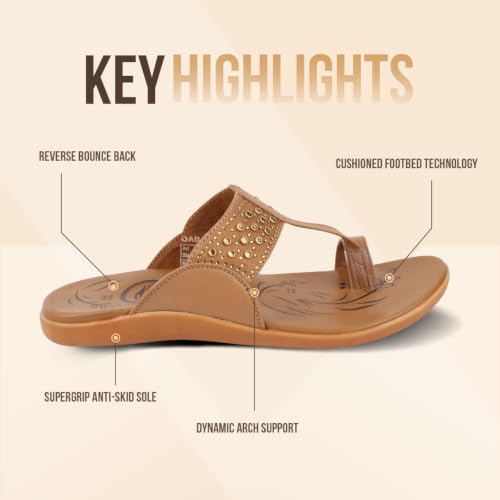 Image of Medifeet Women's Studded Toe-Ring Sandals