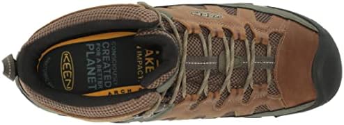 KEEN Men's Targhee Vent Mid Height Breathable Hiking Boots, Olivia/Bungee Cord, 12 | Image 4
