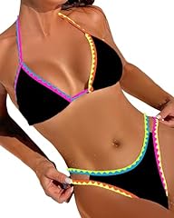 Black Colorful Bikinis