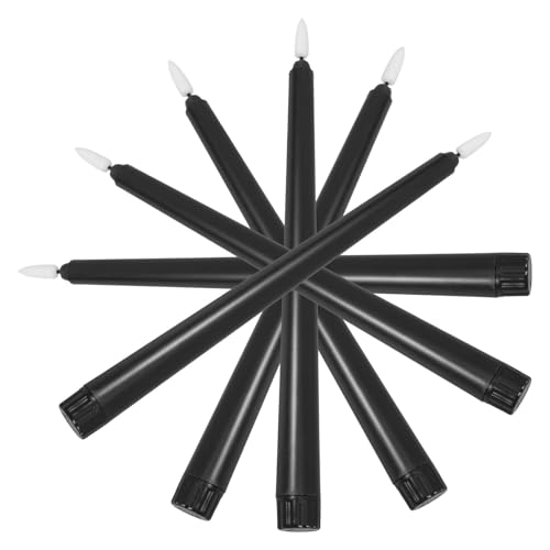 Velas LED negras decorativas para evitar manchas de cera en Halloween