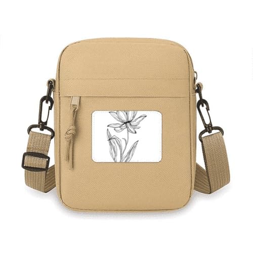 Pochette téléphone portable à bandoulière fleur de lotus pour balade