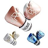 Women's Boxing Gloves - Womens Boxing Bag Gloves White, Black & Pink Boxing Gloves for Women |...