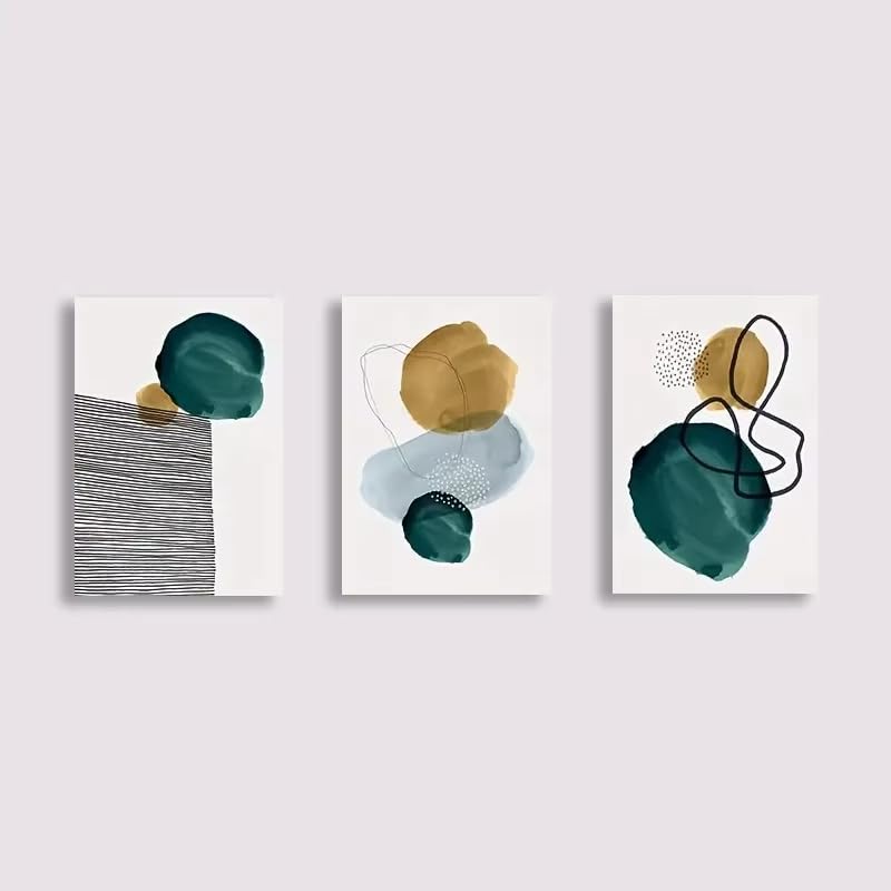 Toile abstraite nordique AEFOUU pour valoriser un mur blanc sans cadre extérieur