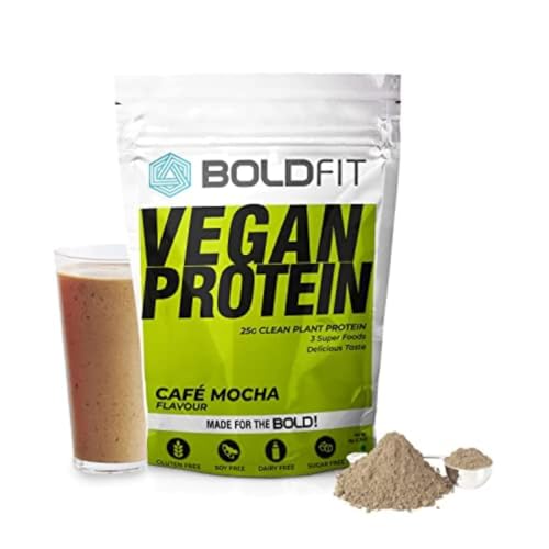 Image of Boldfit Plant Based Protein Powder For Men & Women - Vegan Plant Protein Powder For Men & Women - Supports Metabolism, Immunity & Antioxidant - Cafe Mocha 1kg