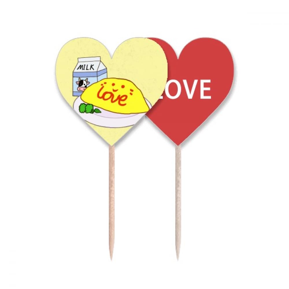 Étiquette cupcake amour cœur au design illustré et raffiné