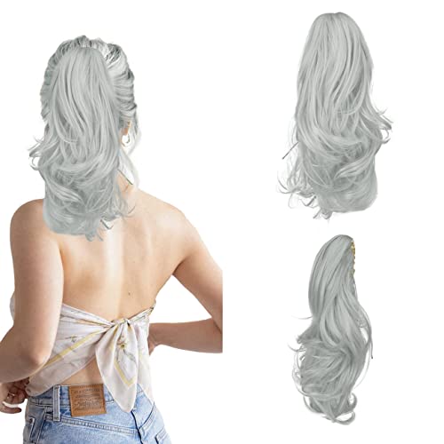 BARSDAR Extensiones de cola de caballo rizado para acantilados natural ondulado cola de caballo resistente al calor parte de pelo sintético para niñas y mujeres, 33 cm Cover