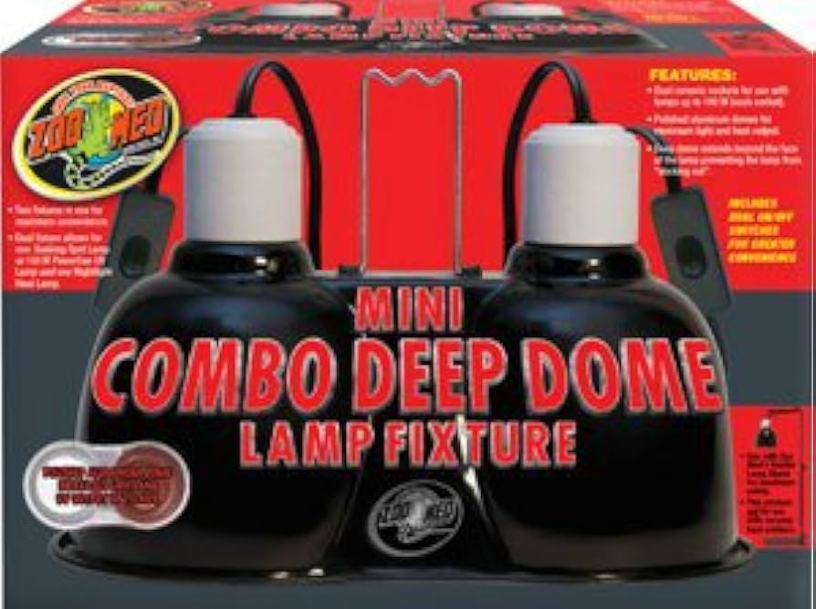 ヒーグルーブ　ZOOMED コンボディープドームデュアルランプホルダー Combo Deep Dome Dual Lamp Fixture | Zoo Med Laboratories, Inc.
