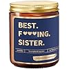 Sister Birthday Gifts Best Sister Ever Lavender Candle Mothers Day Gifts for Sister from Sisters Big Sis Bonus Step Sister or Older Brother Funny Birthday Candle Sister Mothers Day Gift Ideas