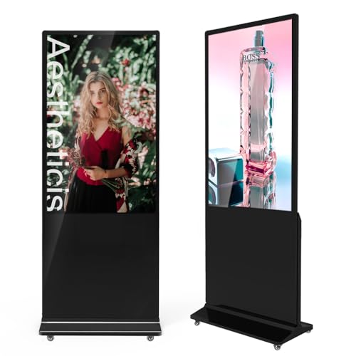 Image of MWE 54 Inch Indoor Floor Standing Digital Signage Advertising Display Kiosk LCD Screen Commercial Totem Android System Vertical Poster with Auto Media Player