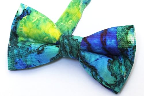 Image of Colorful Fun Pattern Pre-Tied Bow Tie Mens Floral Space Adjustable Bowtie