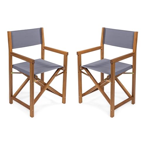 JONATHAN Y DRC1000A-SET2 Cukor Classic Vintage Outdoor Acacia Wood Folding