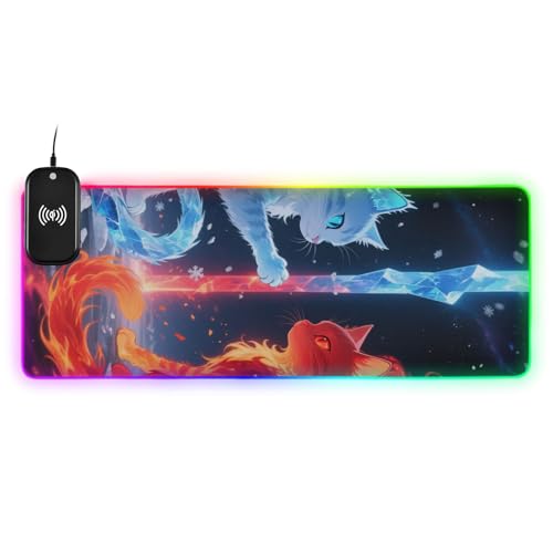 Tapis de souris XXL motif chat pour l'aménagement de votre bureau
