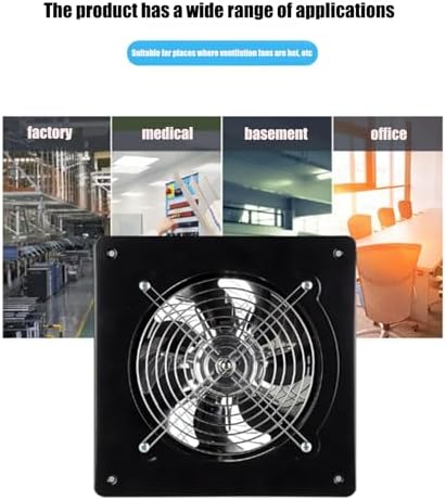 16 Inch Noiseless Explosion-Proof Ventilation Extractor Fan, 110V/2800 RPM Wall-Mounted Axial Blower for Window, Basement, Bathroom, 220V Indoor Air Circulation