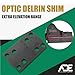 Ade Advanced Optics Red Dot Elevation Delrim Shim – Optic Riser Plate for 407K, 507K, EPS Carry, RMS, Romeo Zero, Delta Point Pro, JP Micro – 1° Shim for Mounting Adjustment, Sight Zero Correction