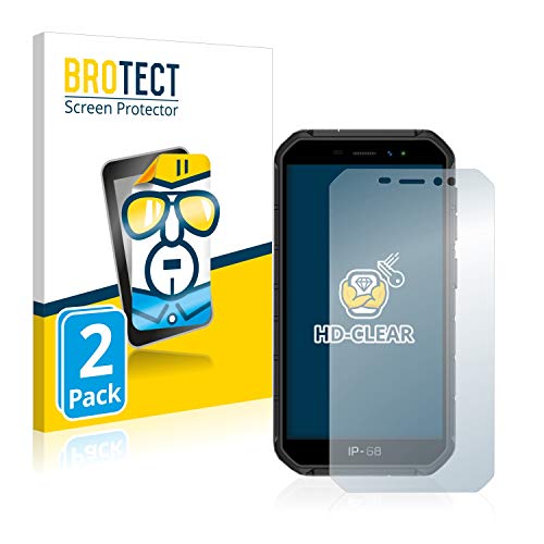 BROTECT (2 Stück Schutzfolie für Ulefone Armor X7 Bildschirmschutz Folie Made in Germany, Ultra-Klar