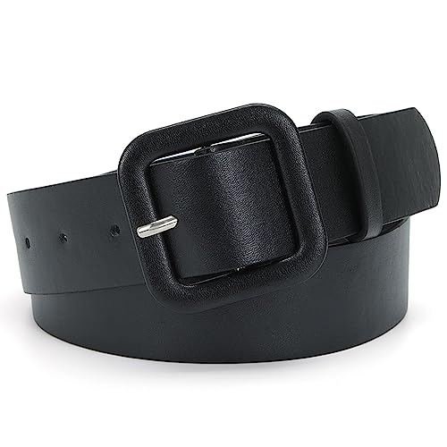 Women's Faux Leather Belt Holeless Belt For Dress Metal Buckle Winter Cocktail Slimming3