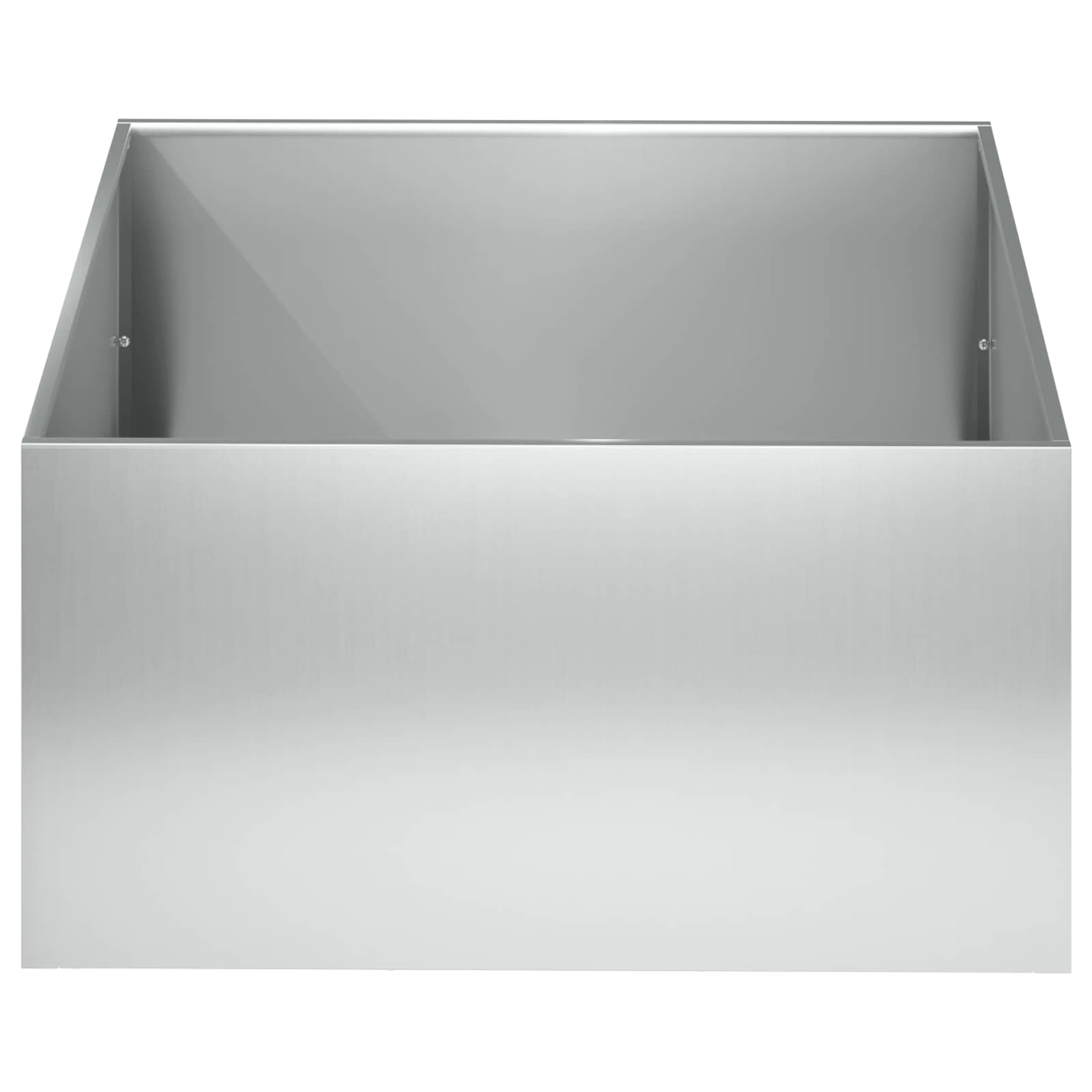Generisch Garten - Pflanzgefäß Silber 60 x 60 x 30 cm Verzinkter Stahl 5.9kg