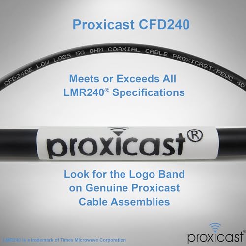 Cable coaxial N macho de baja pérdida serie 240 Proxicast de 50 ohmios para antena 5G y radio RF 3