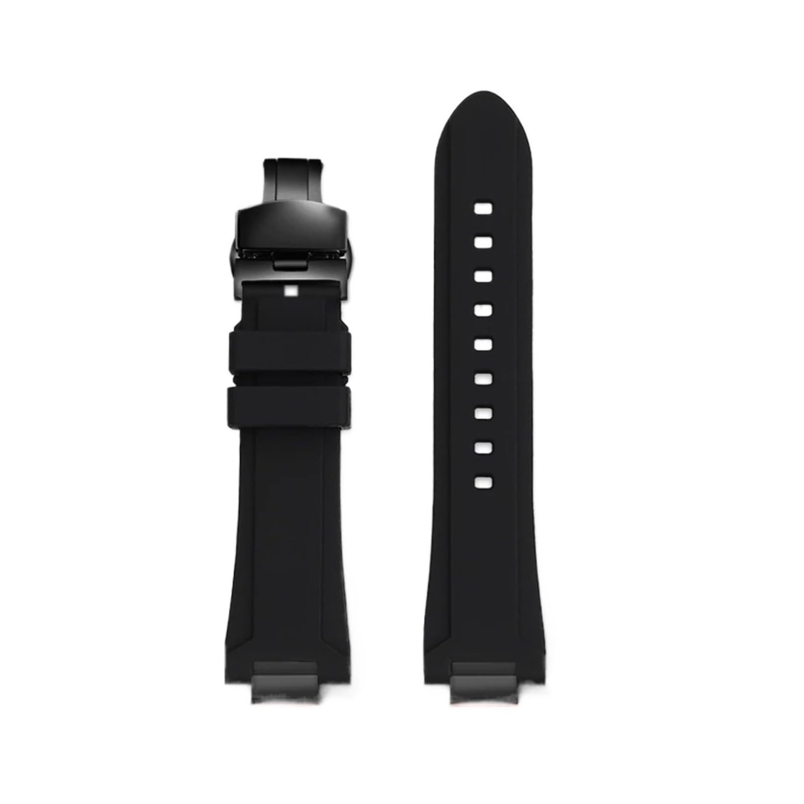 Mod Kit MTG-B3000 Resin Silicone Watch Strap Compatible With Casio MTG-B3000B Modified Quick Detachable Waterproof Rubber Watch Band(Black-black-A)