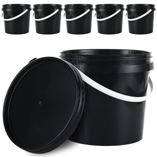 6 Pack 2 Quart Paint Buckets with Lids