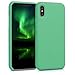 Produktbild kwmobile Hülle kompatibel mit Apple iPhone X - Hülle Silikon gummiert - Handyhülle - Handy Case in Pfefferminzgrün