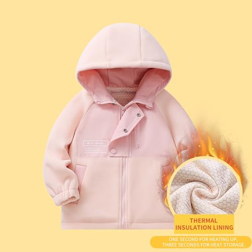 Kids Girl Boy Color Block Puffer Jackets Hood Outfit for Child Fleece Lined Sherpa Warm Fuzzy Hooded 20252