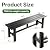 TECSPACE 59 Inches Outdoor Bench, 2-Person Aluminum Garden Bench, All-Weather Patio Bench for Garden, Porch, Backyard & Park (Black)