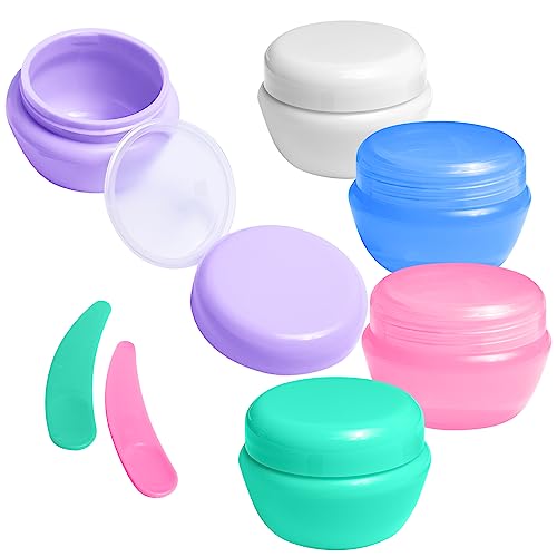 Envases para Cosmetica, 5 Piezas 20ml Contenedores de plástico, Tarros Cosmetica Botella de Viaje Silicona Envases de Cosméticos Vacíos con Tapas para Cosmetica, Tarros Cosmetica Botella de Viaje