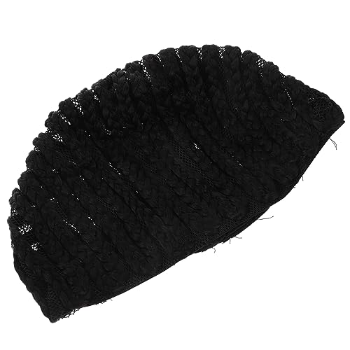 Beatifufu Black Wig Cap Net Cornrow Wig Cap for Braiding Elastic Sew Dome Wig Making Caps Wig Cap Black Hair Nets for Wigs