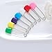 Anneome 24Pcs Baby Diaper Pins Stainless Steel 2.0inch Plastic Head Baby Safety Pins for Nappy with Locking Closures